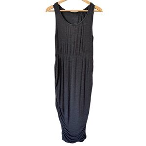 Torrid Super Soft Charcoal Gray Ruched Maxi Tank Dress – Size 0 | Reg Size‎ 12